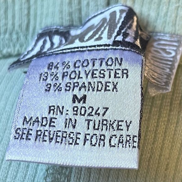 Straight leg pants ribbed mint green medium m - Picture 5 of 5